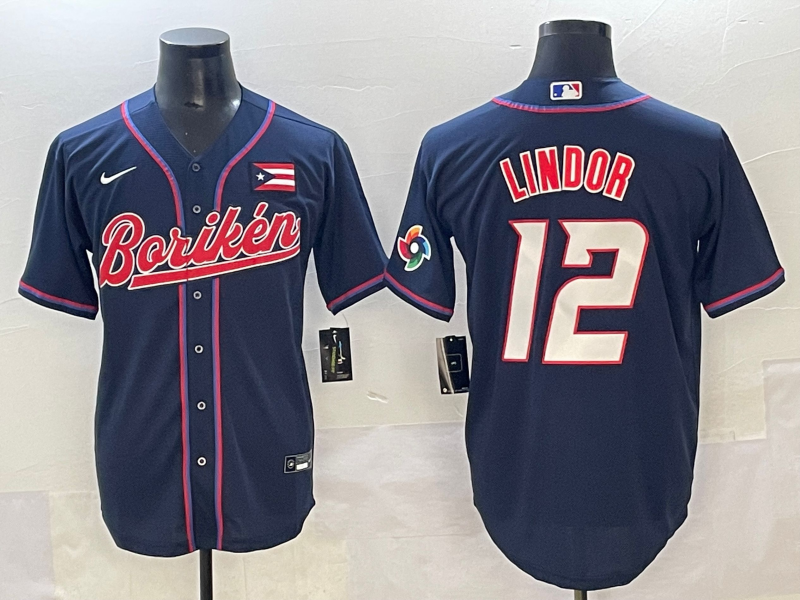 Men Houston Astros #12 Lindor blue MLB Nike 2025 jersey style 1